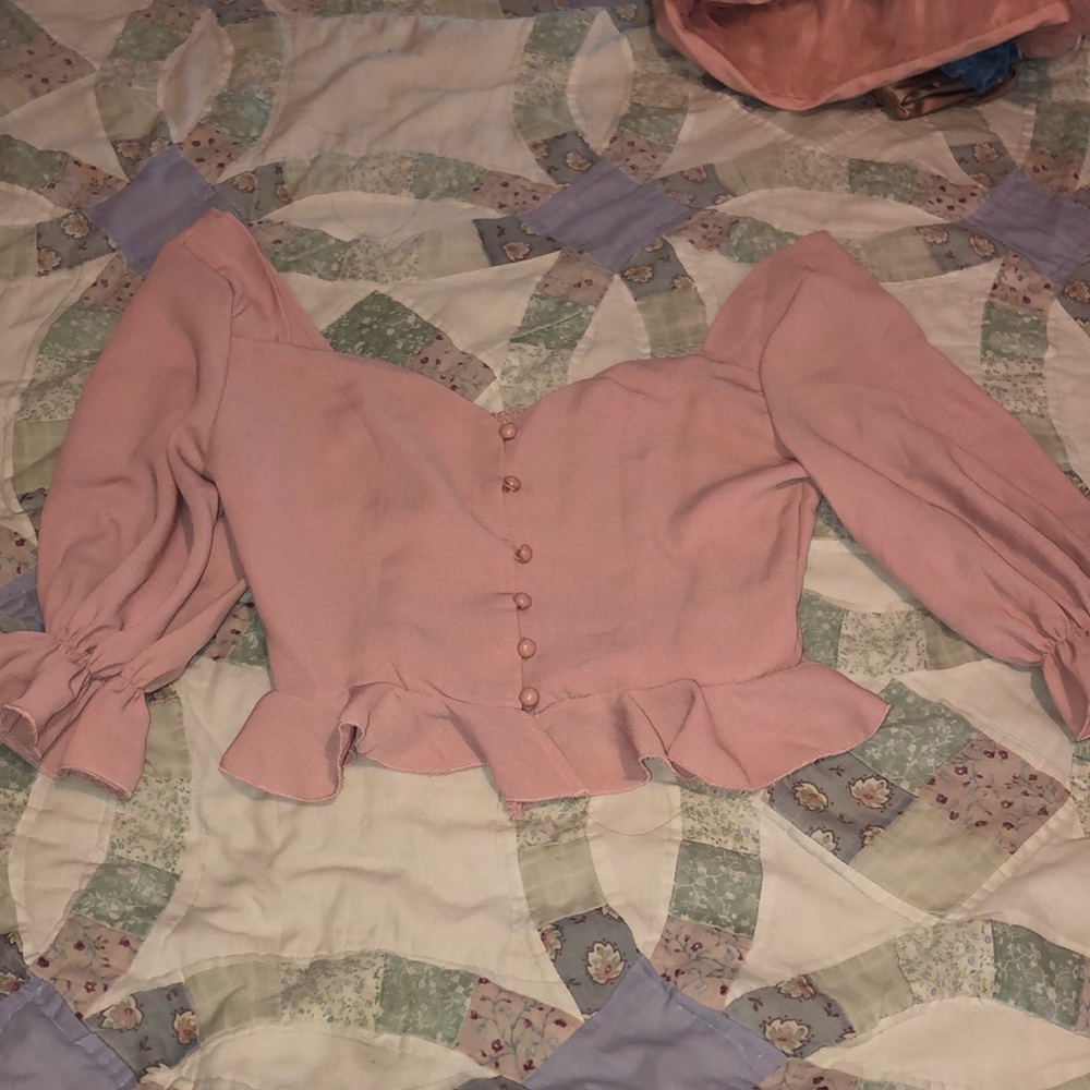 Pink peasant top 💖